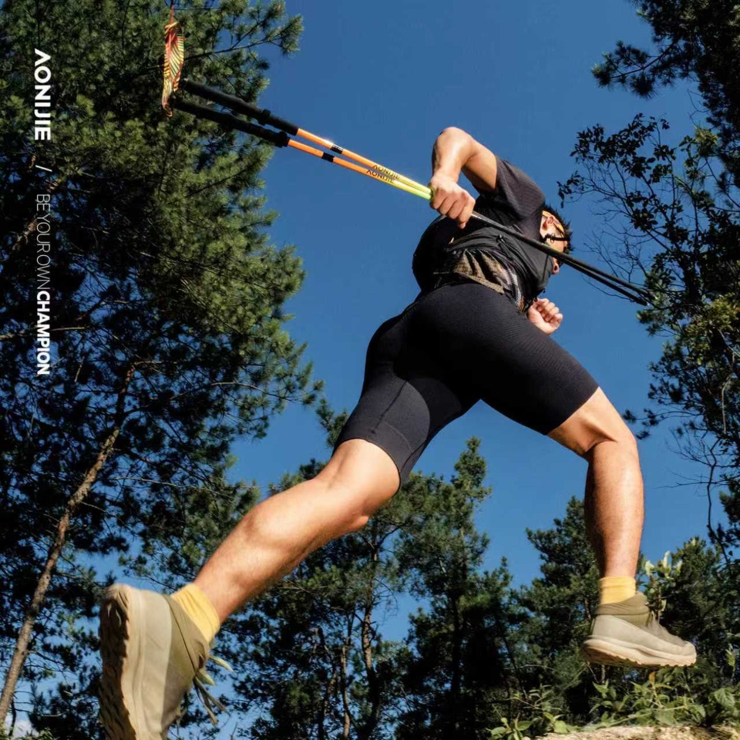 AONIJIE New Colors Carbon Fiber Trail Running Poles-E4204