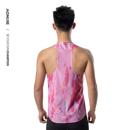 AONIJIE Men Quick Dry Racerback Tank Top  -FM5236