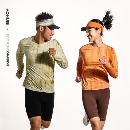 AONIJIE Tie-Dye Outdoor Wool Long-Sleeve -F5253