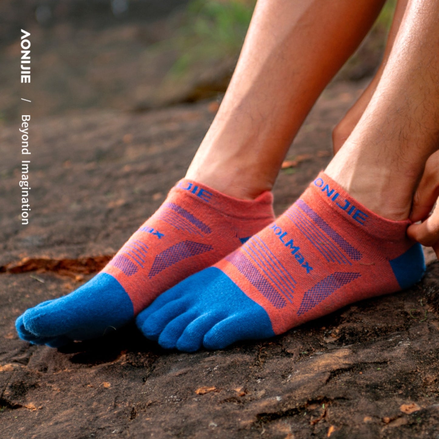 AONIJIE 3 Pairs Quick-Drying & Breathable Sports Toe Socks-E4837