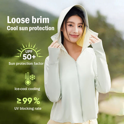 Ice-titanium Yarn Women's Sun Jacket-9801