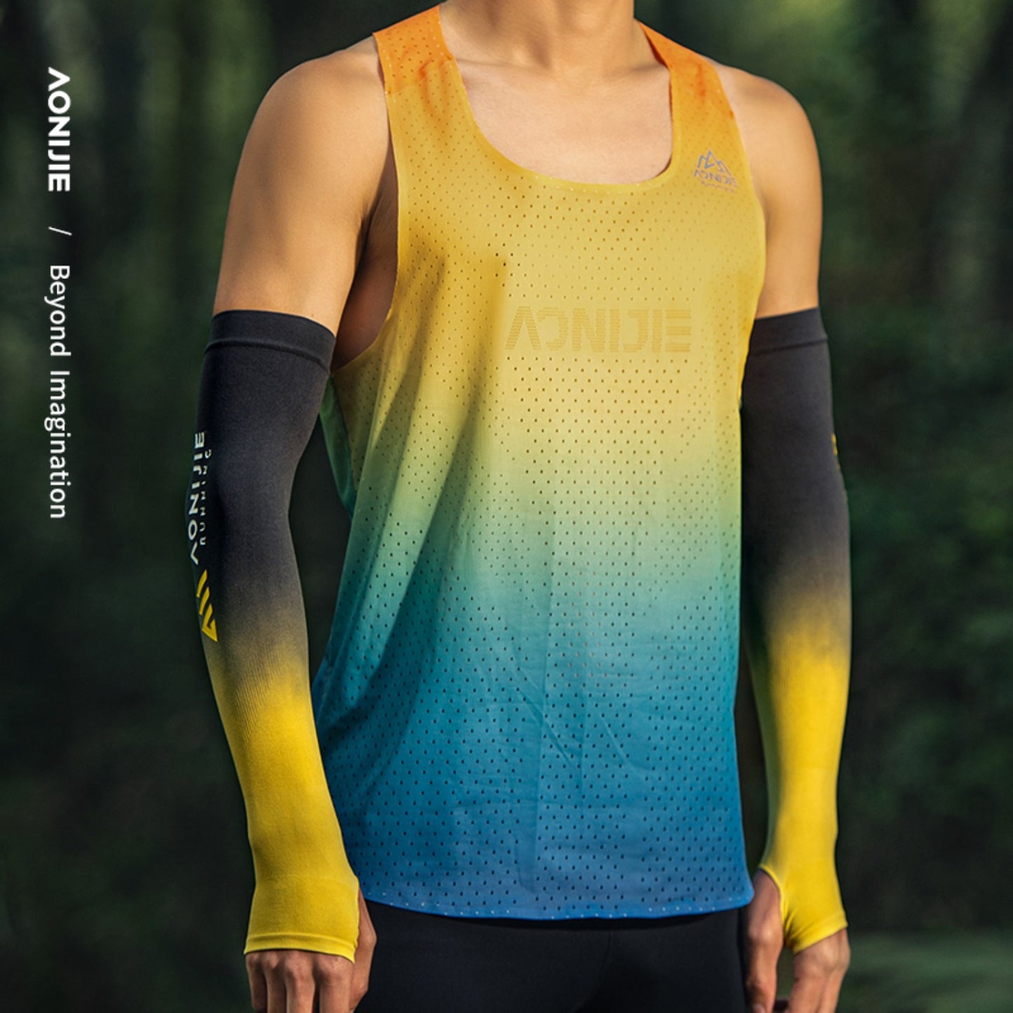 AONIJIE UPF 50+ Cooling Ice Silk Arm Sleeves - E4121
