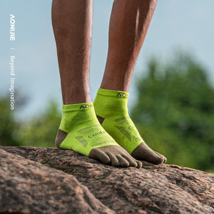 AONIJIE 3 Pairs Professional Long-Distance Trail Running Toe Socks-E4838