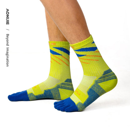 AONIJIE One Pair Crew Athletic Five-Toe Socks -E4846