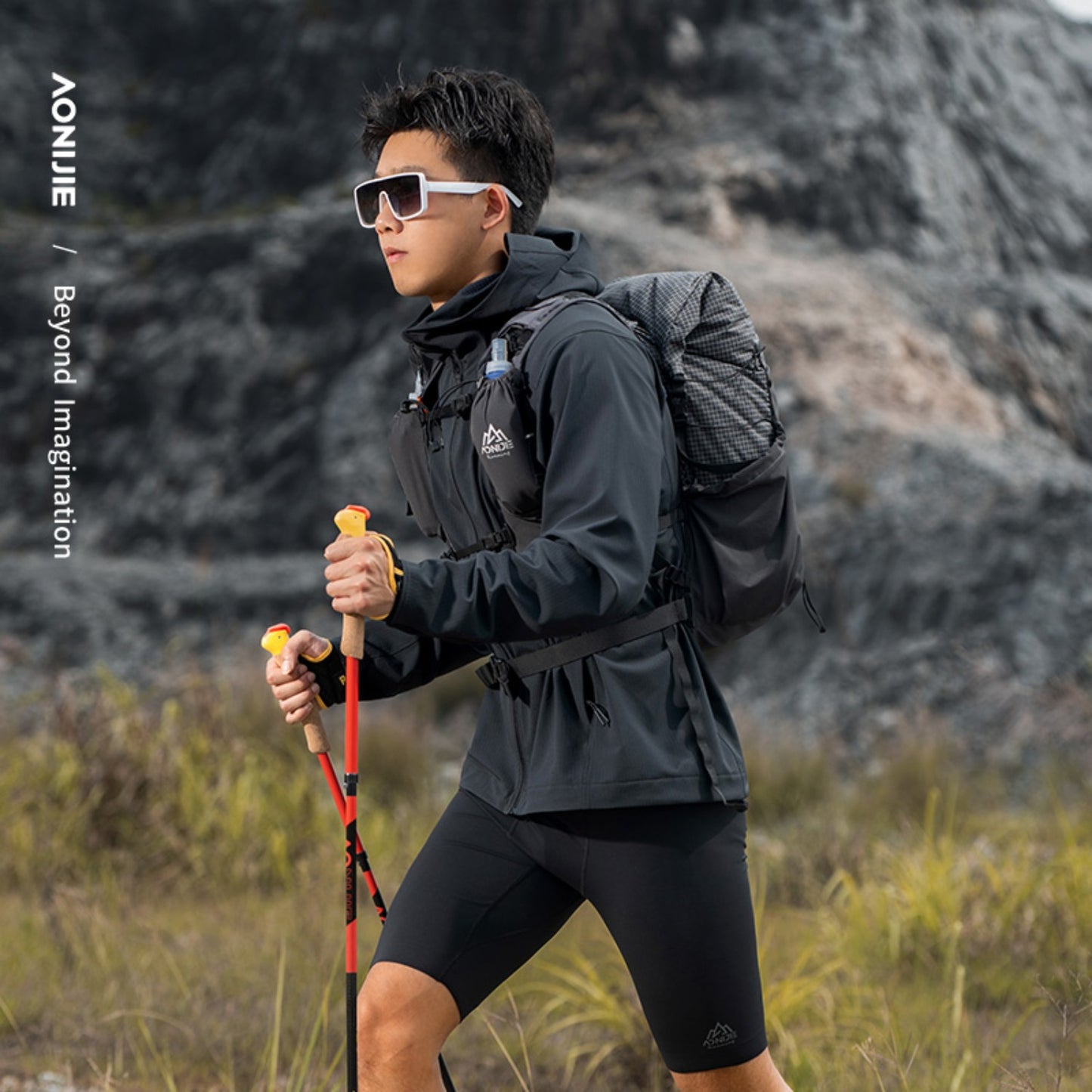 AONIJIE Men Windproof Fleece-Lined Outdoor Jacket -FM5207