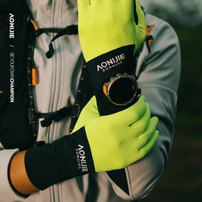 AONIJIE  Lightweight Sports Gloves with Watch Window-M61