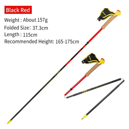 AONIJIE 2-Pack Carbon Fiber Trekking Poles – Quick-Lock & Ultralight (250g/Pole) for Hiking/Mountaineering-E4212