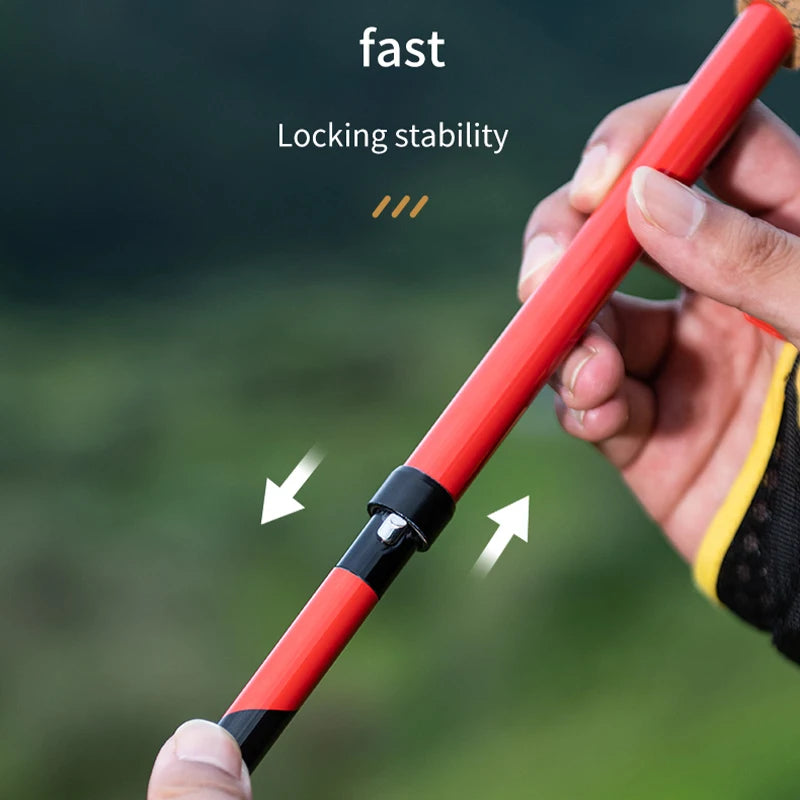 AONIJIE 2-Pack Carbon Fiber Trekking Poles – Quick-Lock & Ultralight (250g/Pole) for Hiking/Mountaineering-E4212