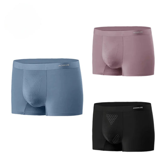 AONIJIE 3-Pack Men Modal Performance Boxer Briefs -E7009