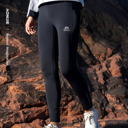 AONIJIE Women Multi-Pocket Fleece-Lined Athletic Leggings -FW6211