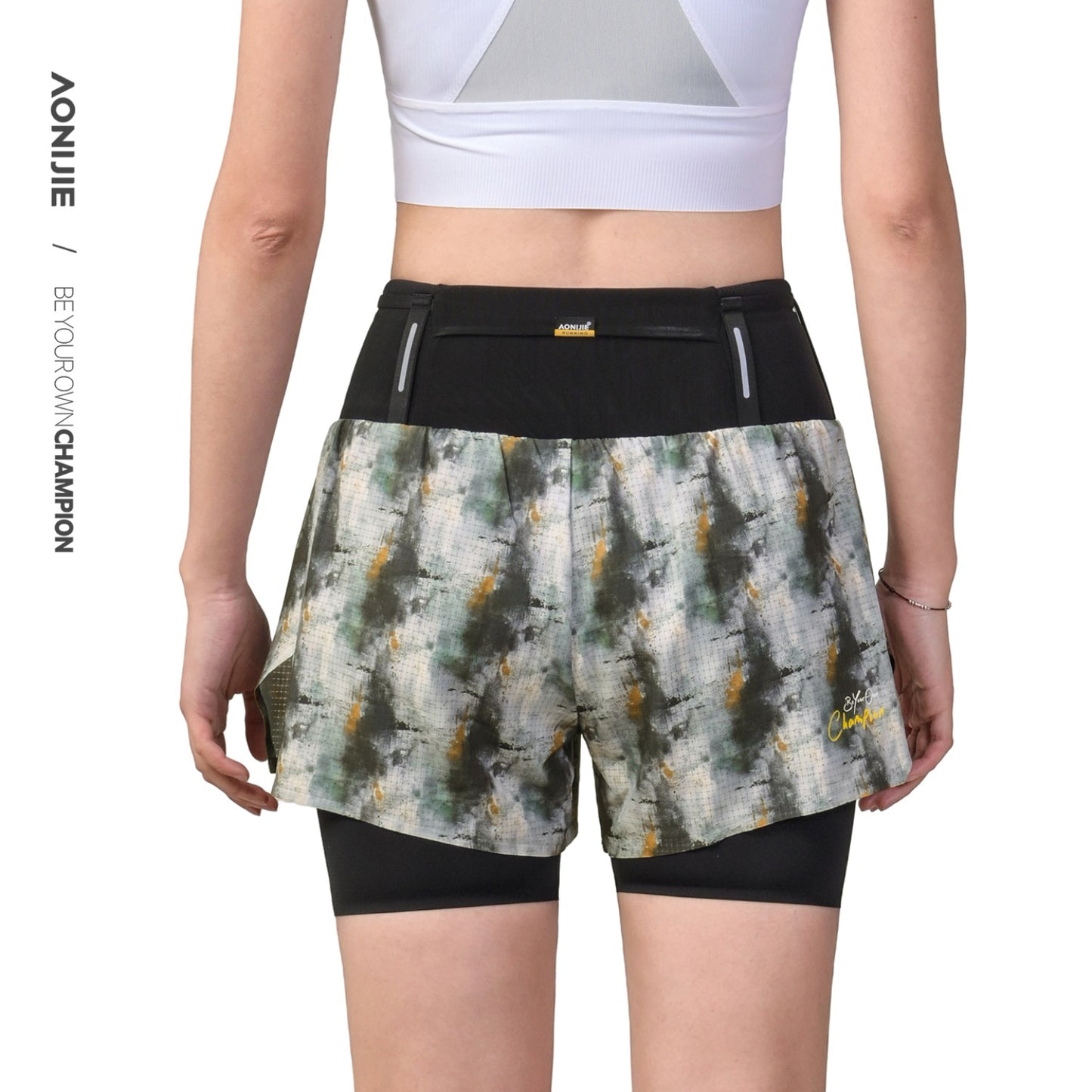 AONIJIE Women's Trail Running Waist Pack Shorts -FW6257