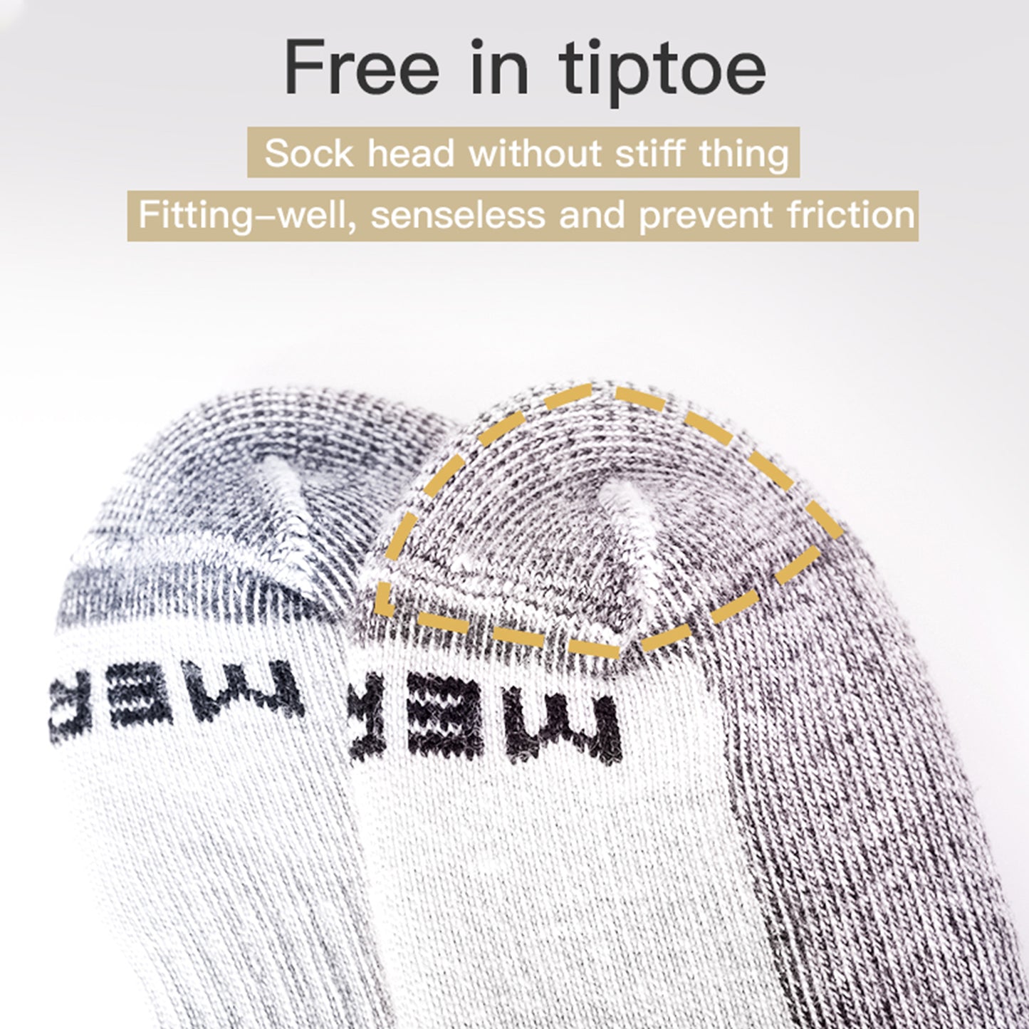 AONIJIE One Pair Merino Wool Thickened Snow Socks-E4826 E4827