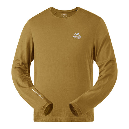 AONIJIE Men's Merino Wool Long-Sleeve Top -FM5270