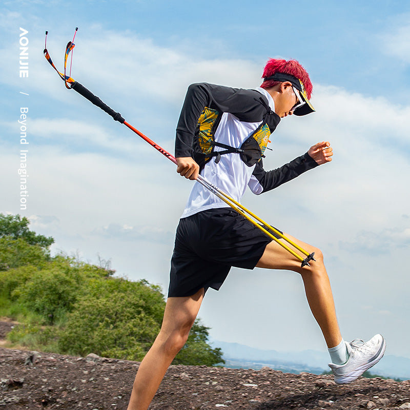 AONIJIE 4-section Folding Aluminum Alloy Trekking Poles-E4207