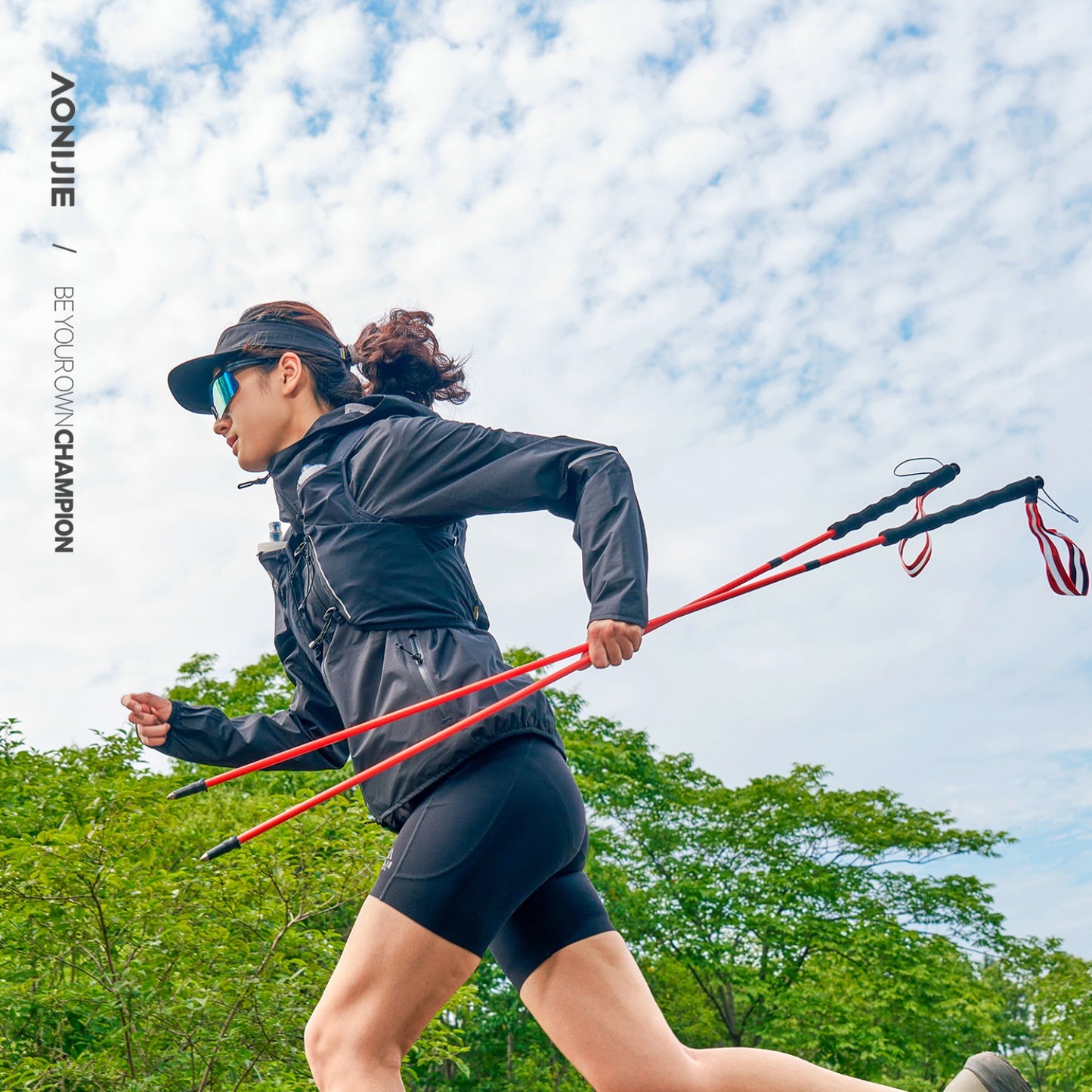 AONIJIE Spark T1000 Carbon Fiber Trail Running Poles -E4240
