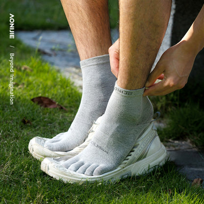 AONIJIE 3-Pair Mid-Length Five Toe Socks -E4845