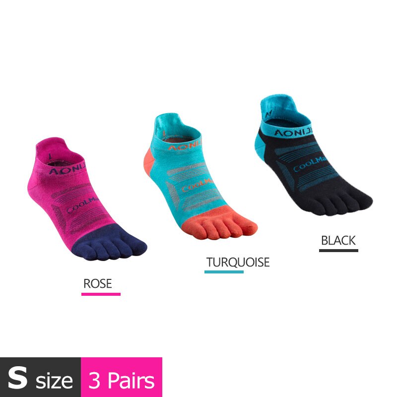 3 Paar AONIJIE E4801 E4802 Athletic Ultra Run Fünf-Zehen-Socken 