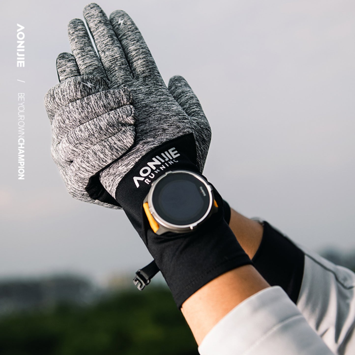 AONIJIE  Lightweight Sports Gloves with Watch Window-M61
