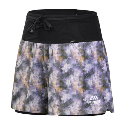 AONIJIE Women's Trail Running Waist Pack Shorts -FW6257
