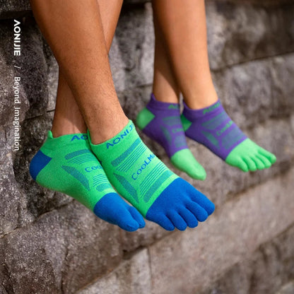 AONIJIE 3 Pairs Quick-Drying & Breathable Sports Toe Socks-E4837