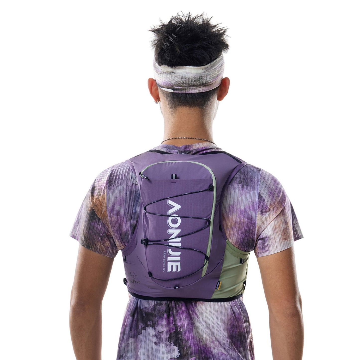 AONIJIE 10L Purple-green Trail Running Backpack - C9116