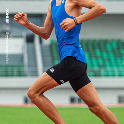 AONIJIE Men Compression Built-In Phone Pocket Athletic Shorts - FM5182