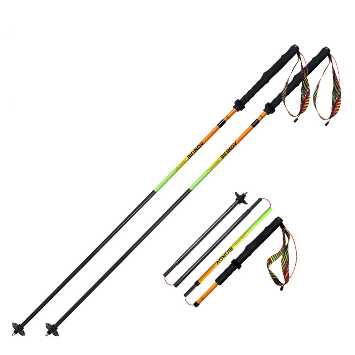 AONIJIE New Colors Carbon Fiber Trail Running Poles-E4204