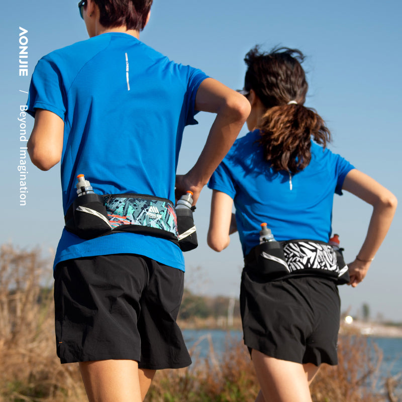 [ US Only ] AONIJIE Running Belt with 2 Bottles - W8125