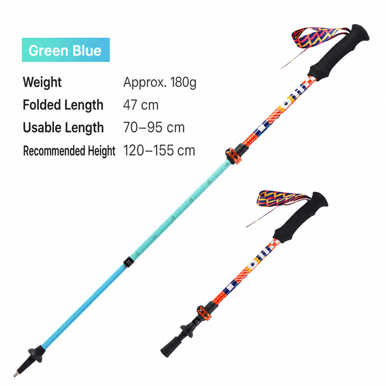 AONIJIE Kids' Adjustable Aluminum Trekking Poles -E4245