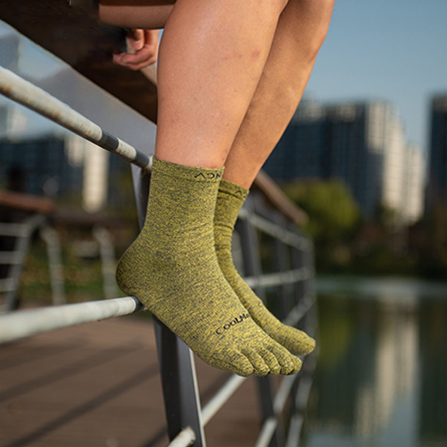 AONIJIE 3Pairs Medium Long Sport Toe Socks-E4830