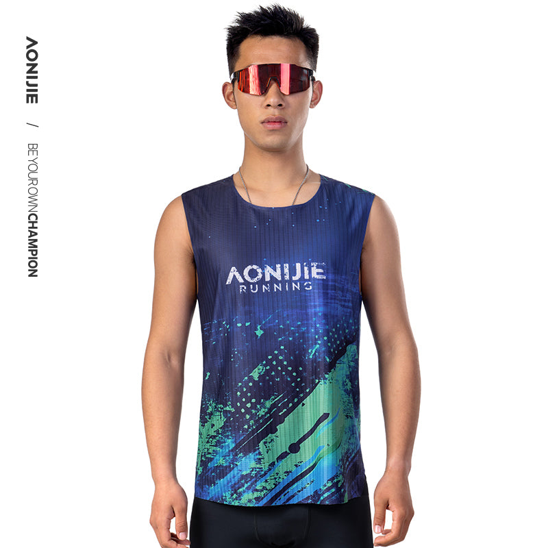 AONIJIE Men Quick Dry Running Sleeveless Tank Top-FM5235