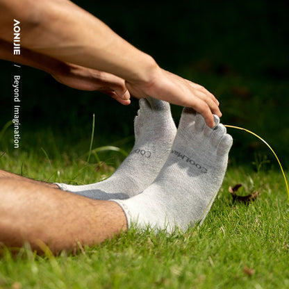 AONIJIE 3-Pair Mid-Length Five Toe Socks -E4845