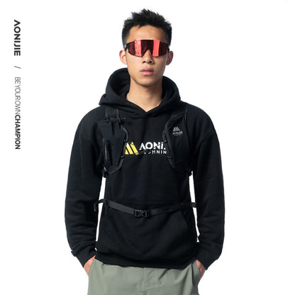 AONIJIE  Classic Black Athletic Hoodie - FM5227