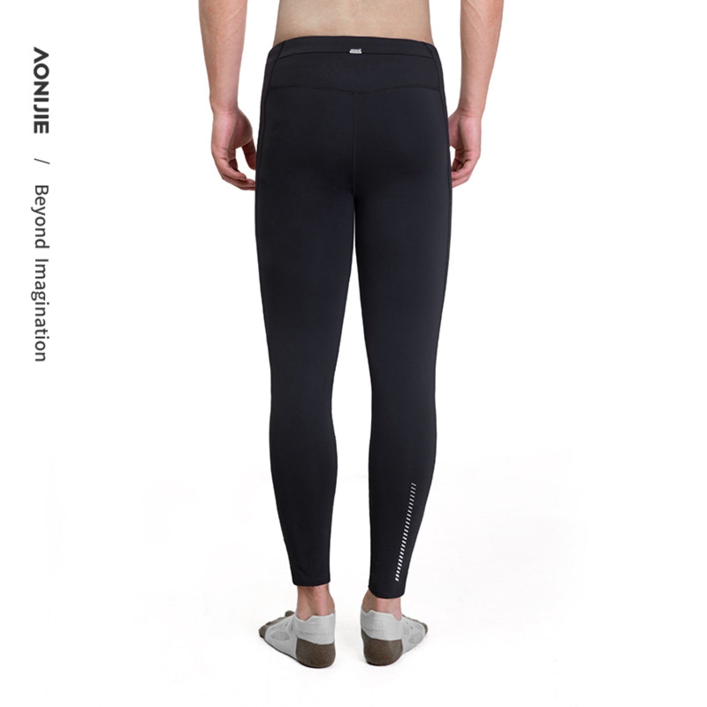 AONIJIE Men Multi-Pocket Fleece-Lined Compression Pants -FM5211