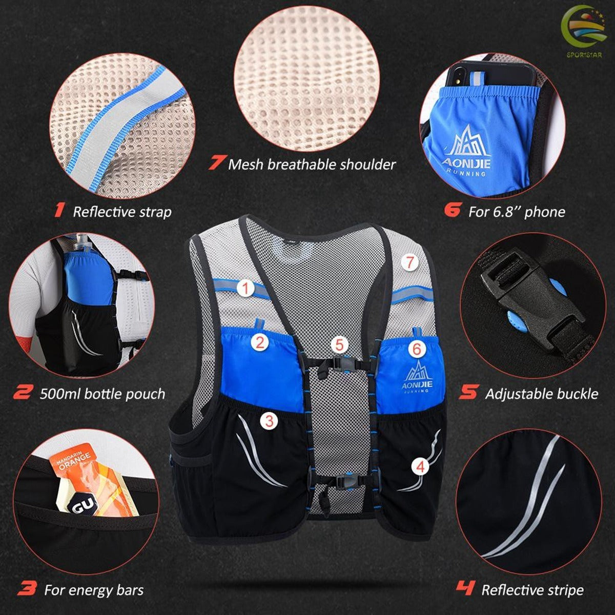 AONIJIE  Hydration Running Backpack -C932