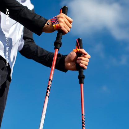 AONIJIE 4-section Folding Aluminum Alloy Trekking Poles-E4207