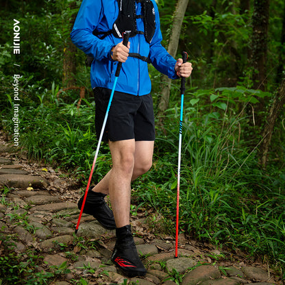 AONIJIE 4 - section Folding 7075 Aluminum Alloy Trekking Poles-E4207