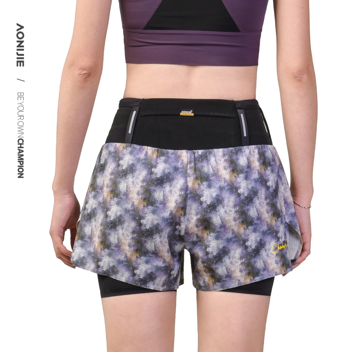 AONIJIE Women's Trail Running Waist Pack Shorts -FW6257