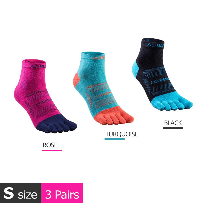 3 Paar AONIJIE E4801 E4802 Athletic Ultra Run Fünf-Zehen-Socken 