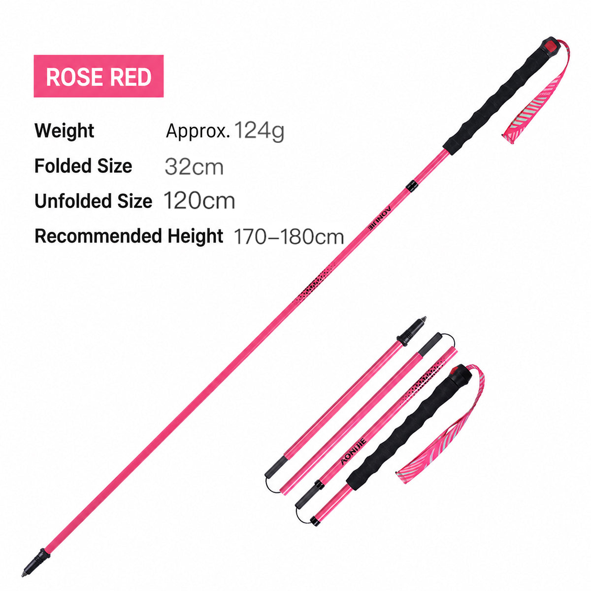 AONIJIE Women's T800 Carbon Trail Running Poles -E4250