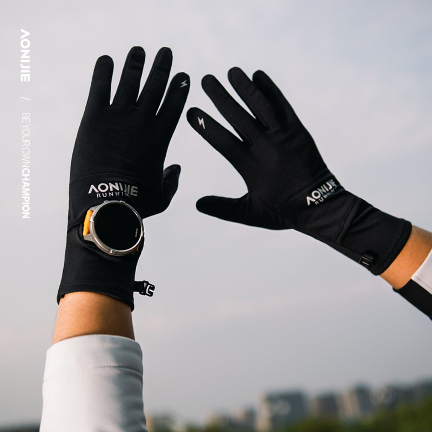 AONIJIE  Lightweight Sports Gloves with Watch Window-M61