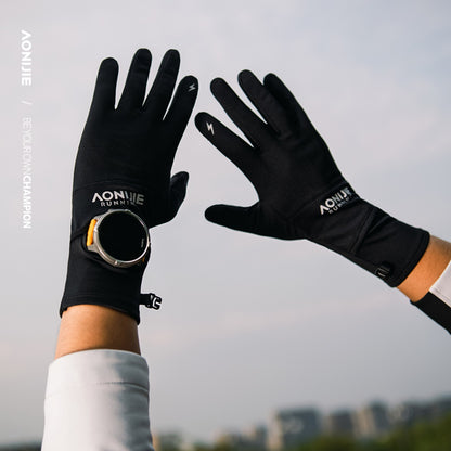 AONIJIE  Lightweight Sports Gloves with Watch Window-M61