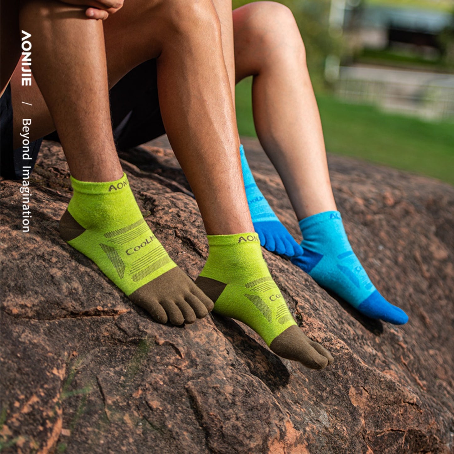 AONIJIE 3 Pairs Professional Long-Distance Trail Running Toe Socks-E4838