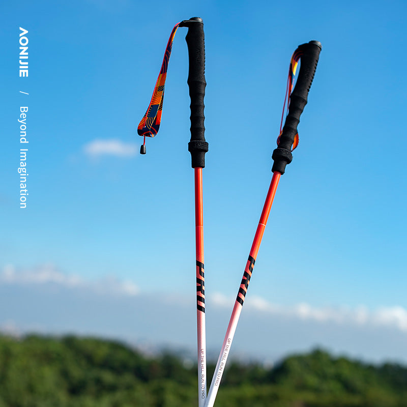AONIJIE 4-section Folding Aluminum Alloy Trekking Poles-E4207