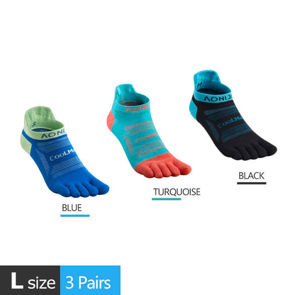 3 Paar AONIJIE E4801 E4802 Athletic Ultra Run Fünf-Zehen-Socken 