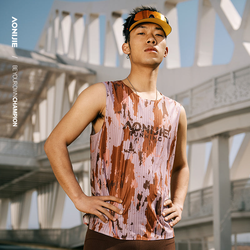 AONIJIE Men Quick Dry Running Sleeveless Tank Top-FM5235