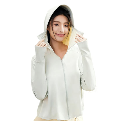 Ice-titanium Yarn Women's Sun Jacket-9801
