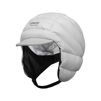 AONIJIE White Duck Down Earflap Hat -M35