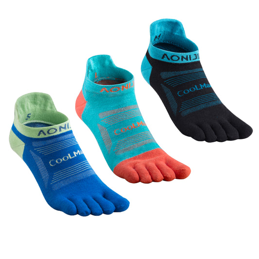 AONIJIE 3 Pairs Four-Season Wearable Toe Socks -E4801 E4802
