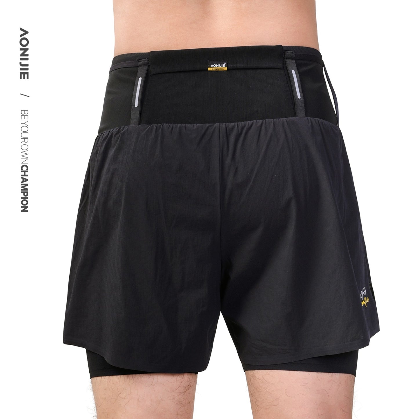 AONIJIE Men's Trail Running Waist Pack Shorts -FM5257